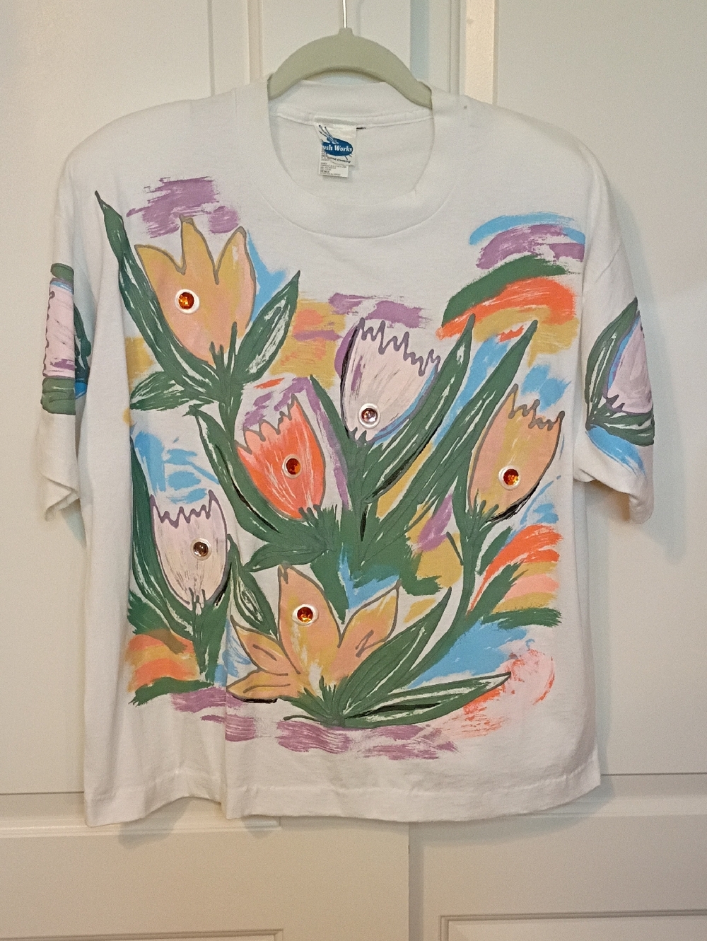 Vintage Brush Works Hand Painted T-shirt Size Medium/Large